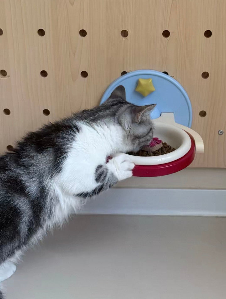 浮遊プラネットボウル 猫用傾斜フードボウル