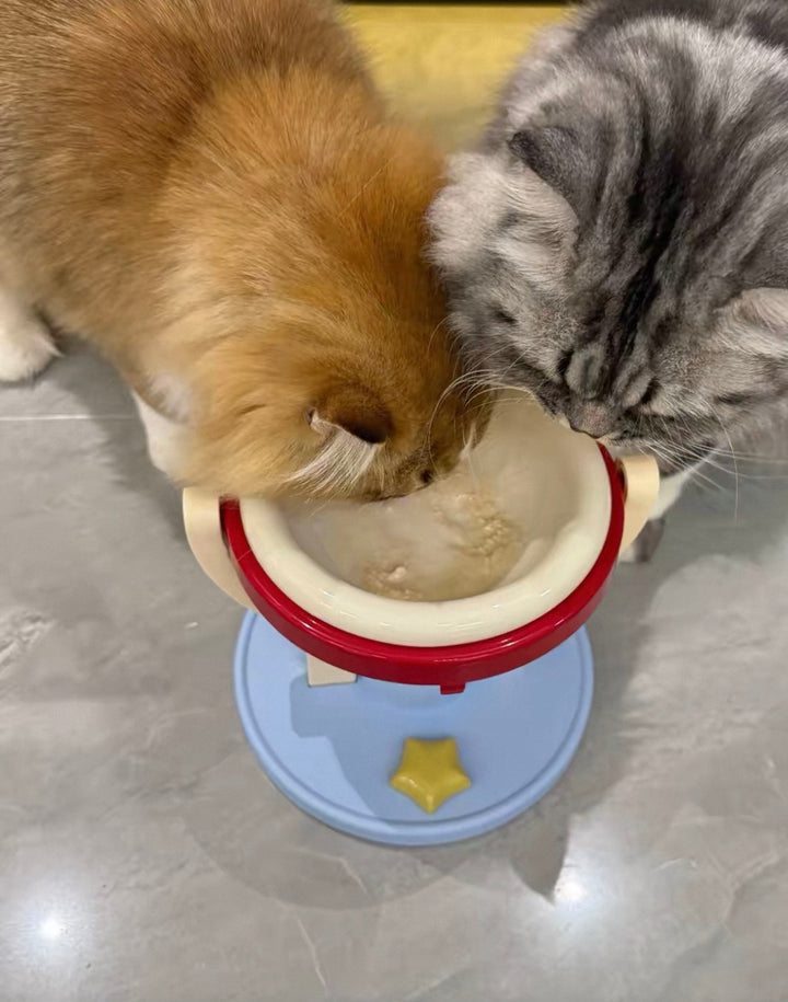 浮遊プラネットボウル 猫用傾斜フードボウル