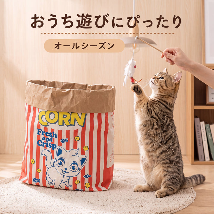 クラフト紙製 ねこかくれんぼ袋